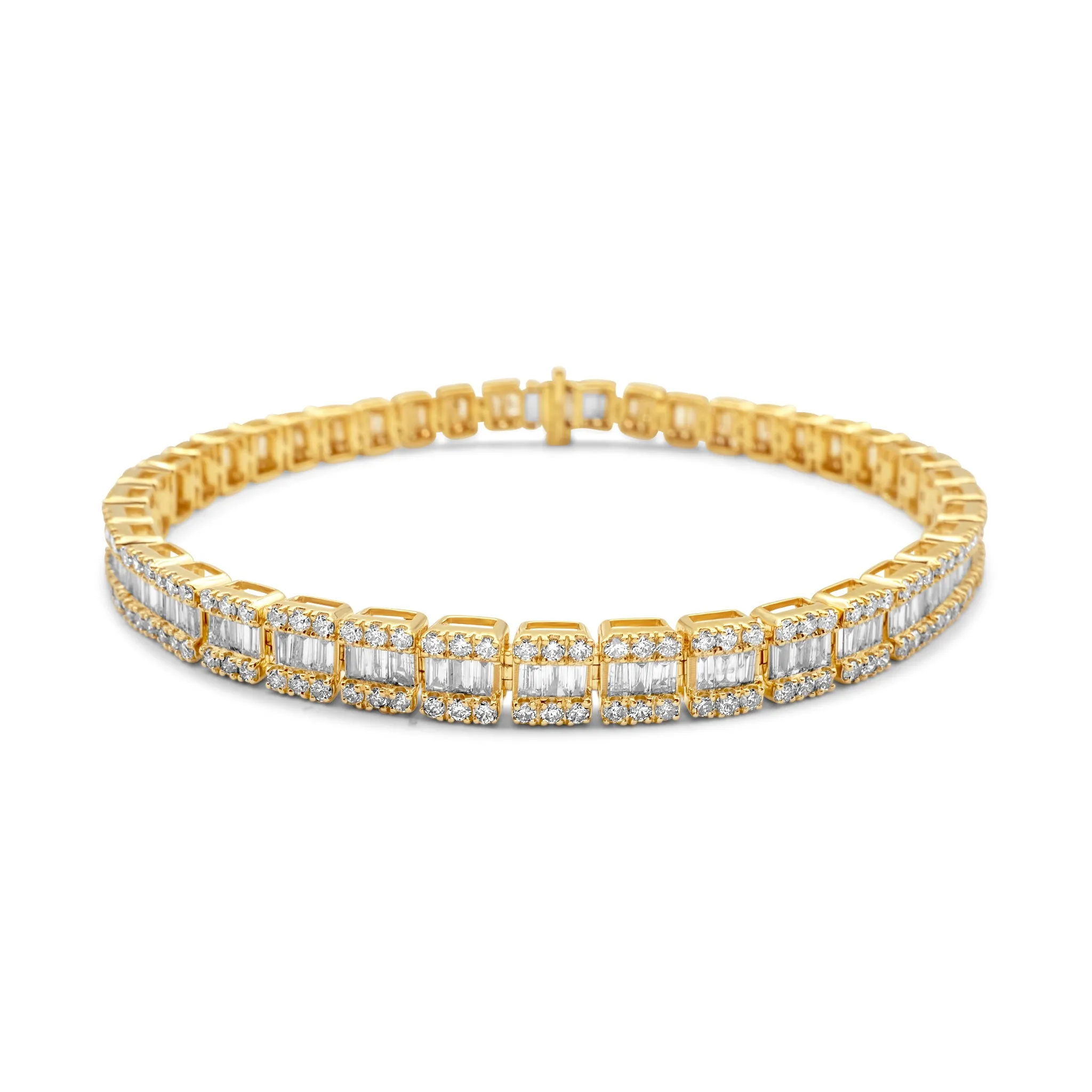 14K Solid Gold Emerald Bracelet 5.69ctw
