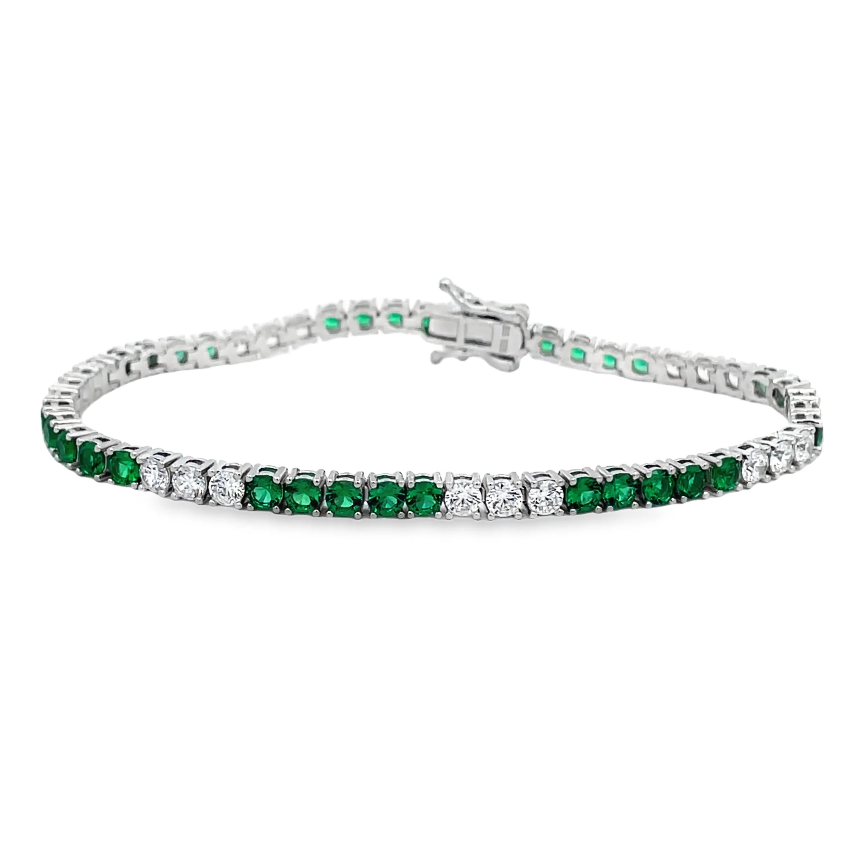 Alternating Tennis Bracelet (3 mm - 4 Prong)