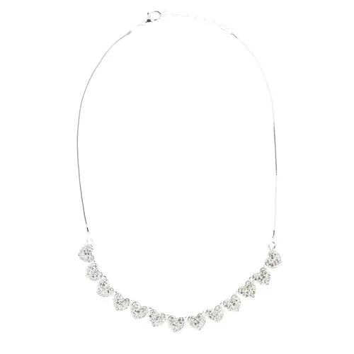 Beautiful Valentine's Crystal Rhinestone Fascinating Little Hearts Set J496 SLV