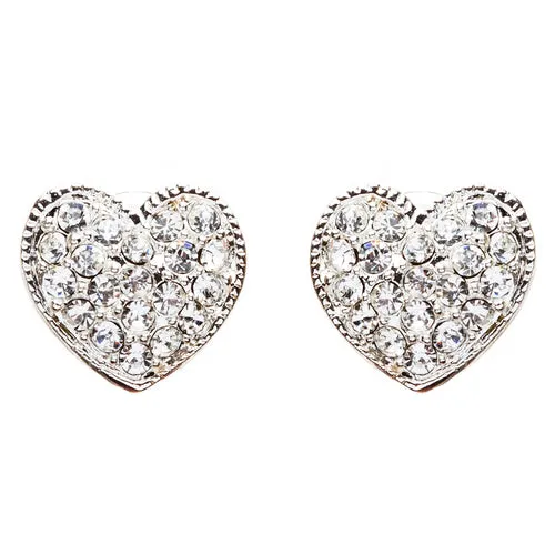 Beautiful Valentine's Crystal Rhinestone Fascinating Little Hearts Set J496 SLV