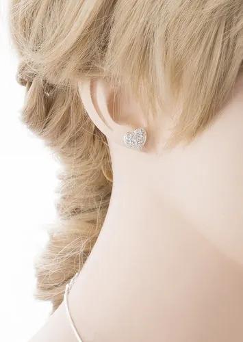 Beautiful Valentine's Crystal Rhinestone Fascinating Little Hearts Set J496 SLV