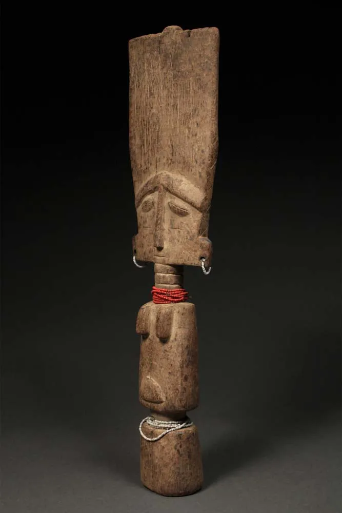 Carved Wood, African Akuaba Fertility Doll, Ashanti Fante, Ghana