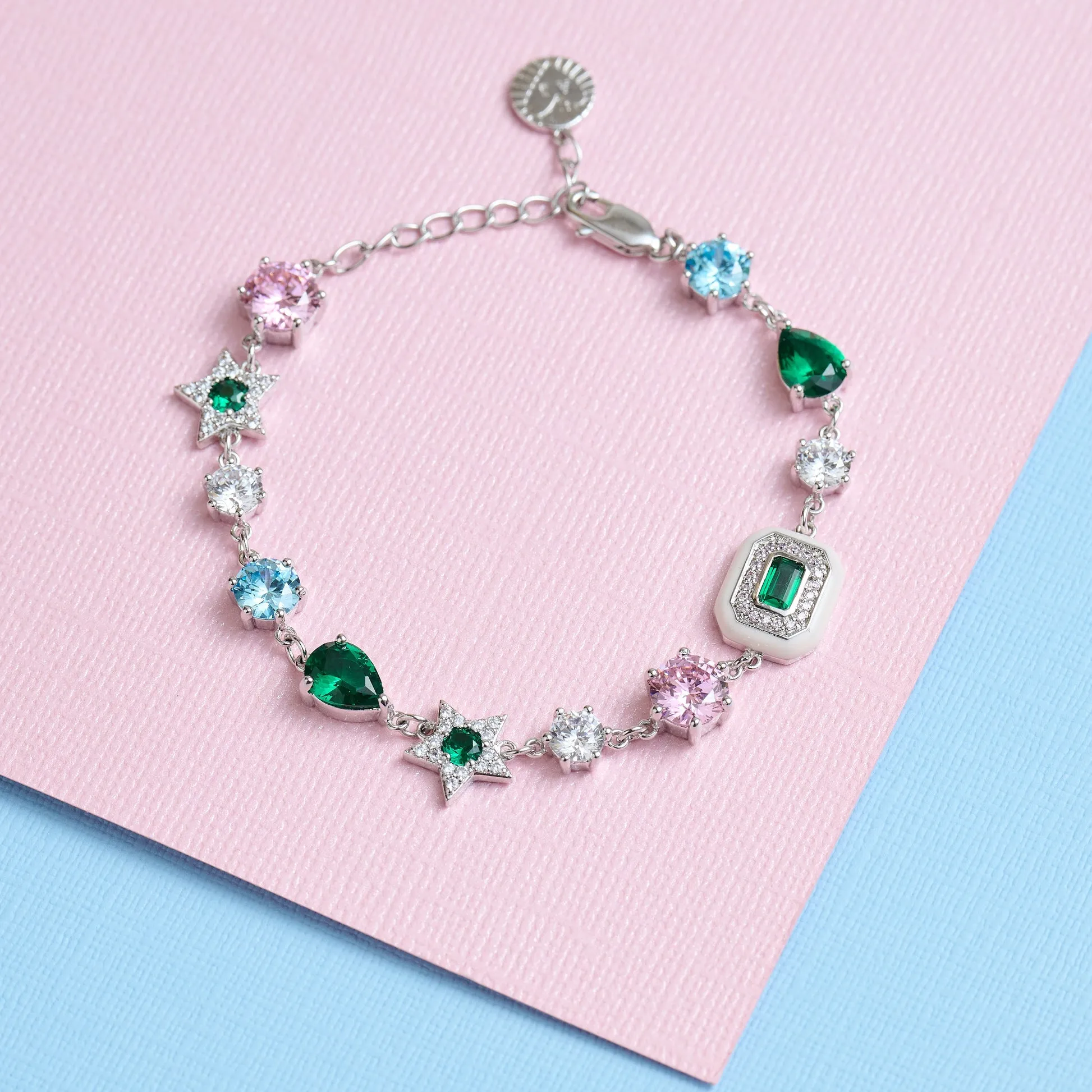 Celeste Cluster Bracelet - Silver - AS22SGB06