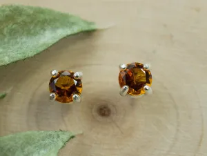 Citrine Earrings; Natural Untreated Uruguay Citrine; 0.745cts