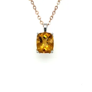 Citrine Pendant set in 14K White Gold at Regard Jewelry in Austin, Texas