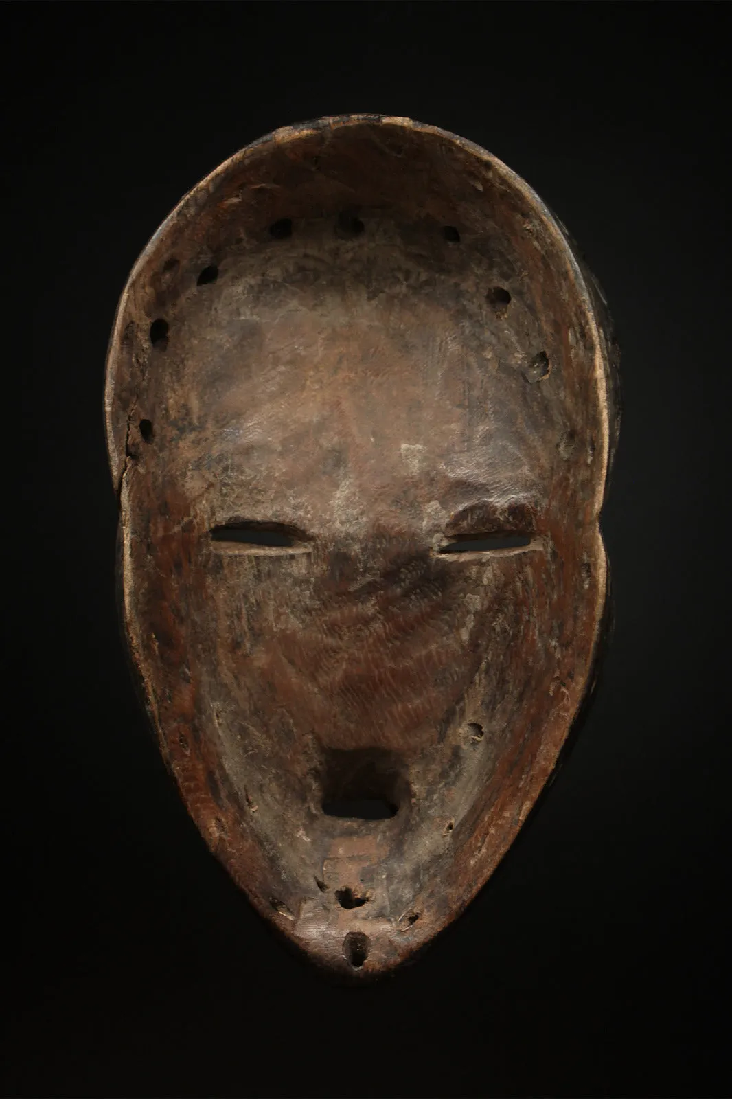 Deangle Dan Mask, Carved Wooden African Mask