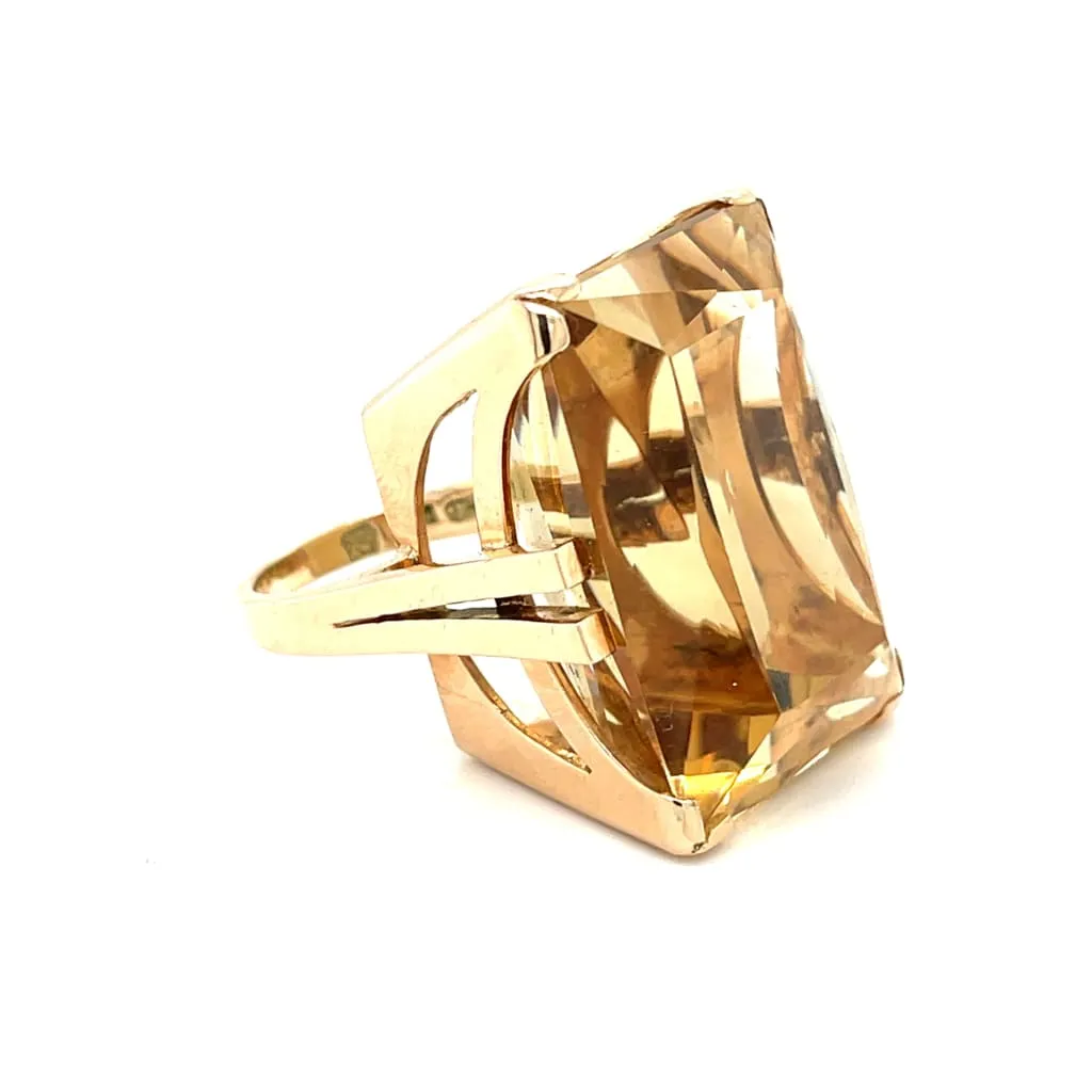 Estate Citrine Ring in 14k Yellow Gold at Regard Jewelry in Austin, Texas