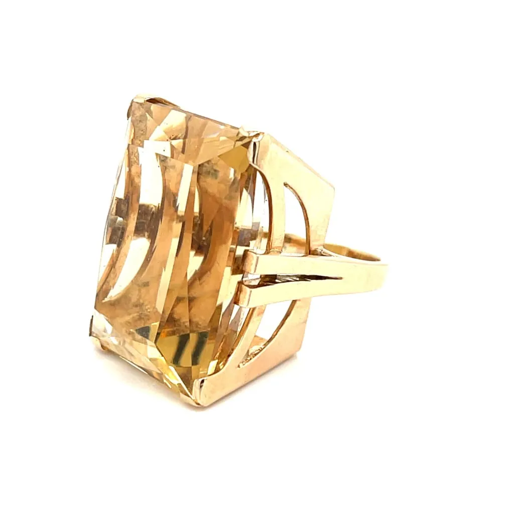 Estate Citrine Ring in 14k Yellow Gold at Regard Jewelry in Austin, Texas