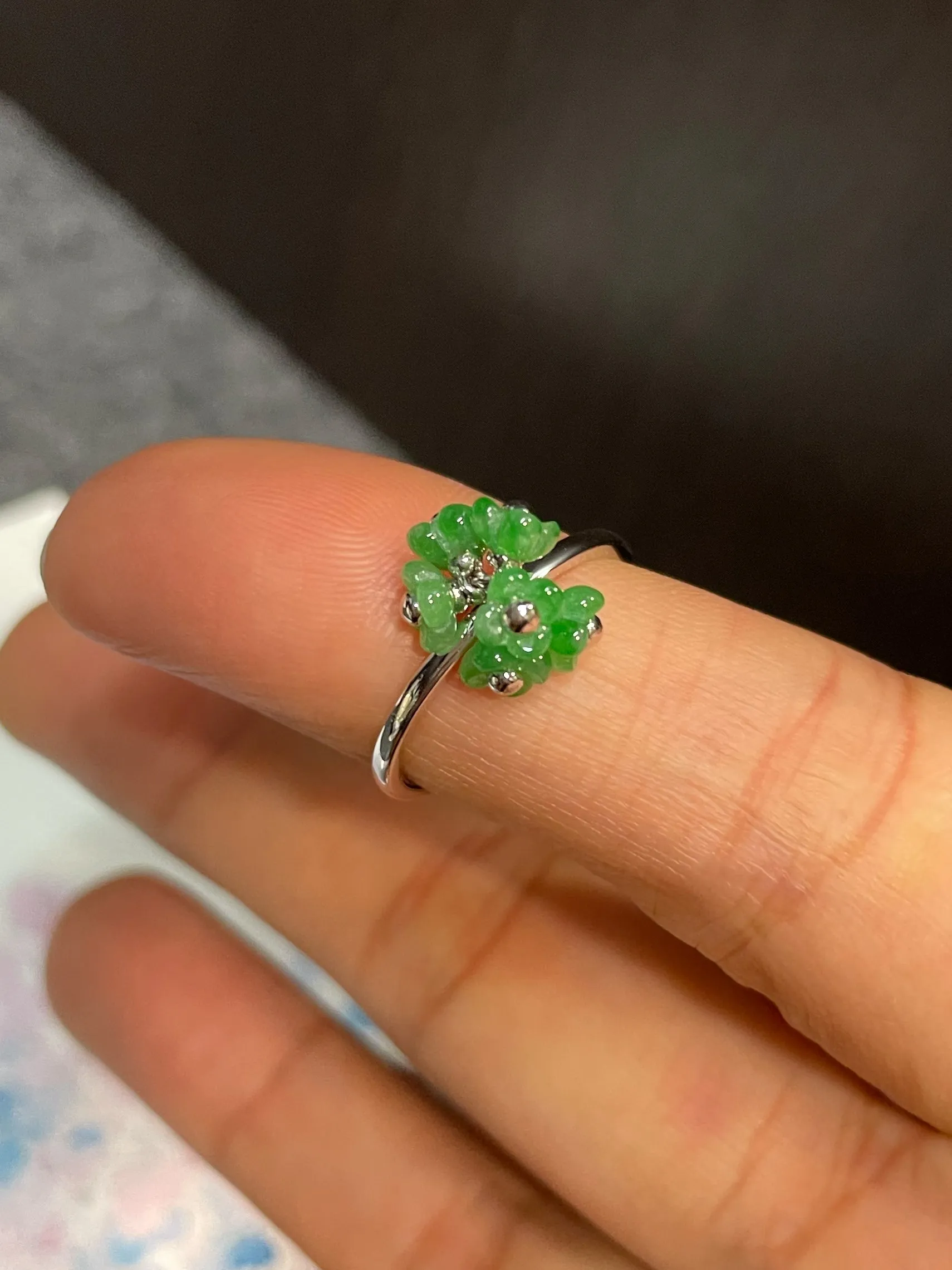 Green Jade Ring - Osmanthus (NJR190)
