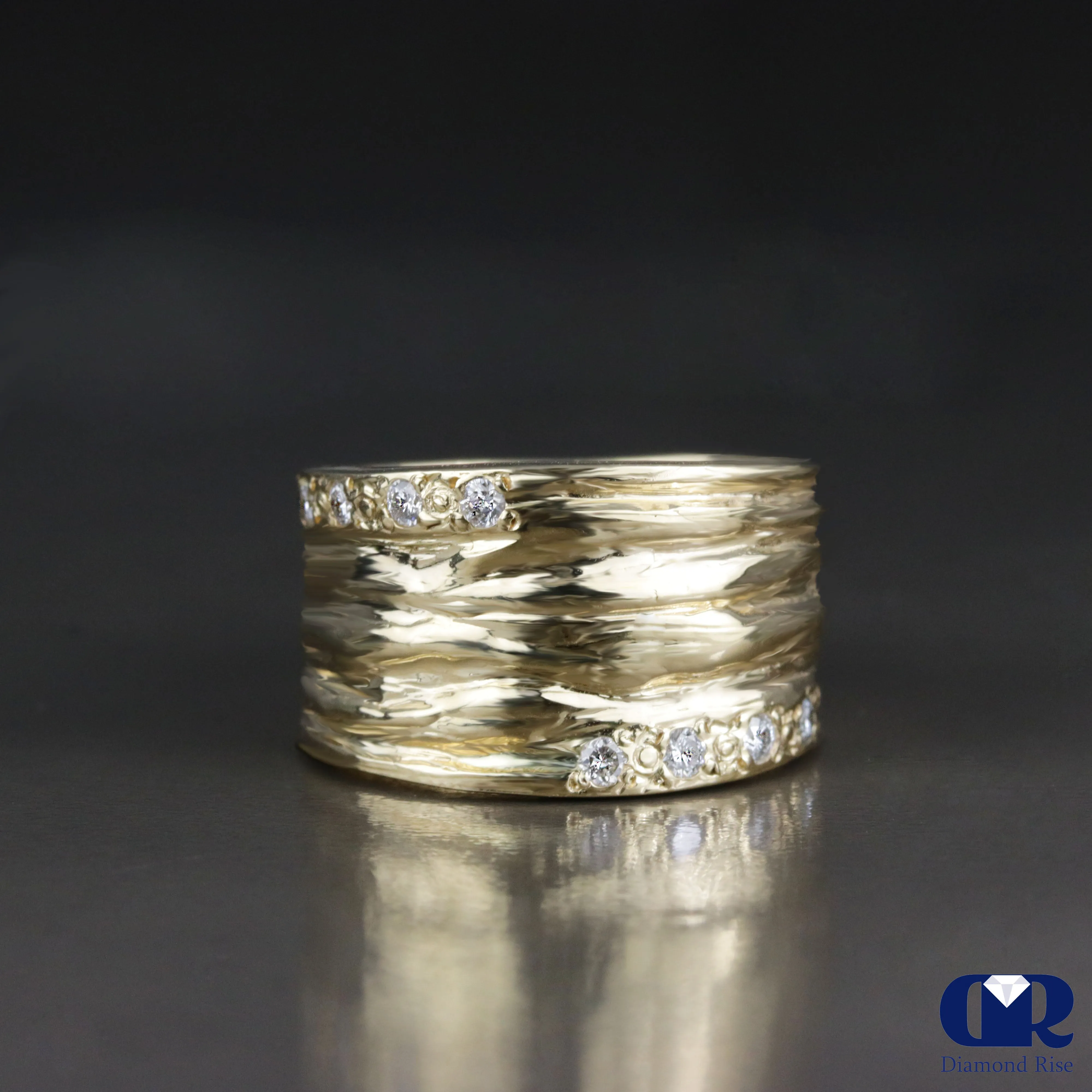 Handmade Diamond Ring In 10K Gold
