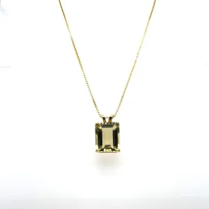 Lemon Citrine Set in 14k Yellow Gold Pendant at Regard Jewelry in Austin, Texas