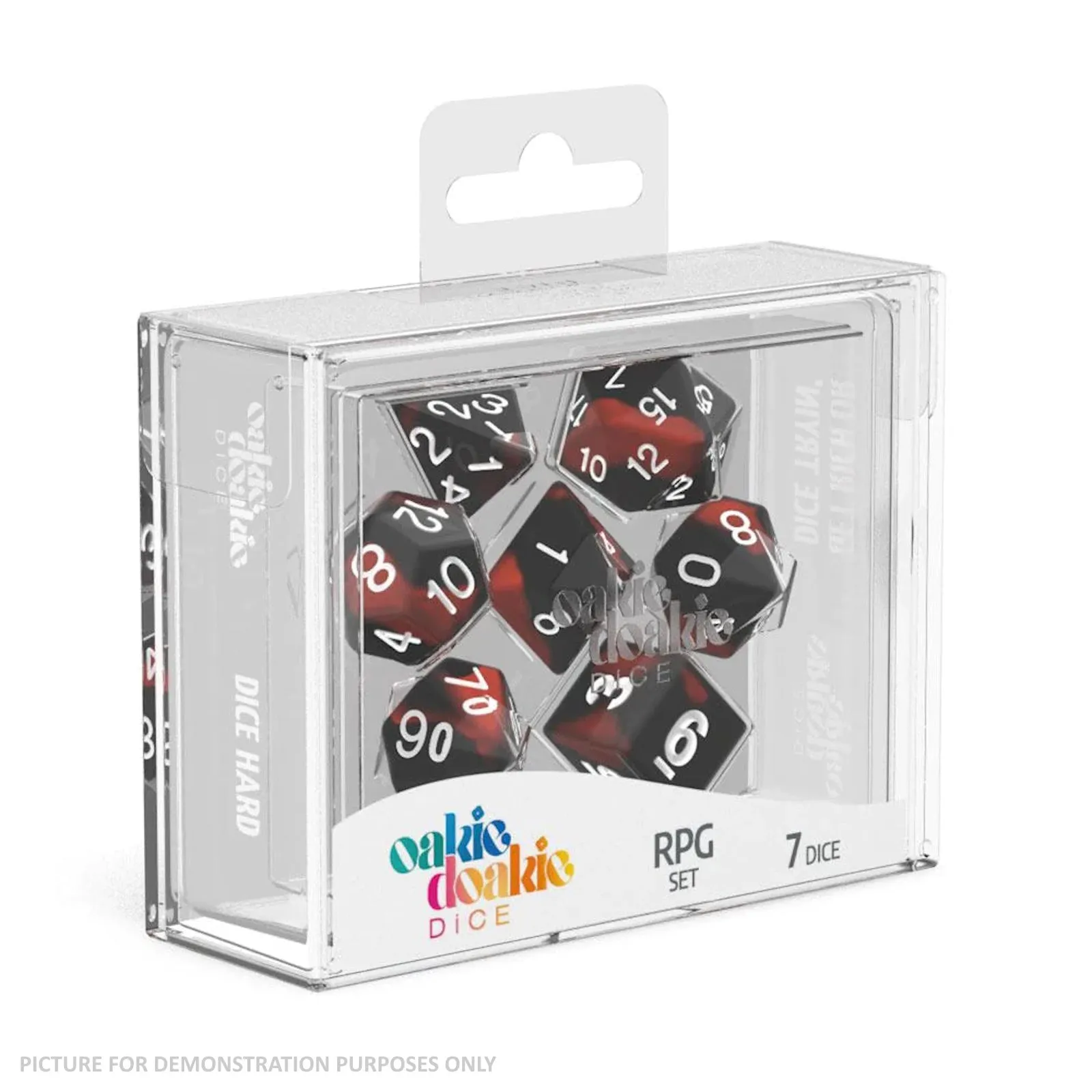 Oakie Doakie RPG Glow in the Dark Dice Set (7) - LAVA