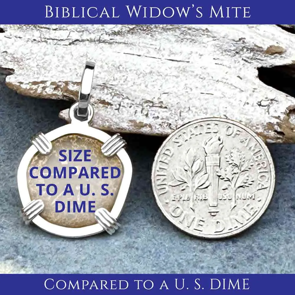Top Grade Biblical Widow's Mite in 14K Gold Pendant | Artifact #3362